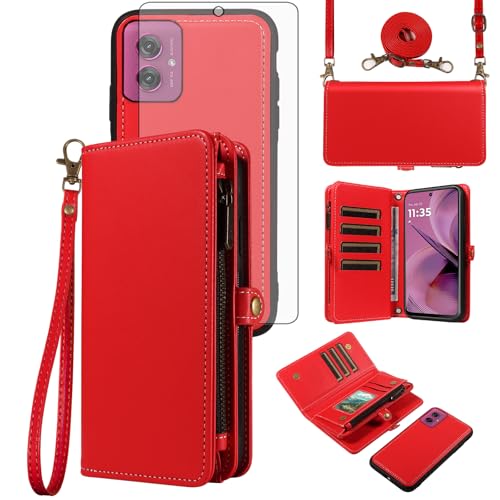 Etui Moto G55 Asuwish Flexible Couleur Rouge Intense CSYBYW008