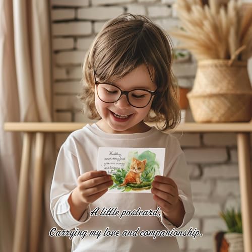 SHOXREM 32 Cute Inspirational Postcards, 6x4 Inches, Motivational Cards for Mailing, Bright Watercolor Animal Designs