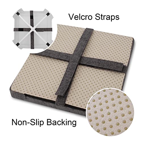 Tromlycs Stool Cushion Square For Bar Stools With Ties 14X14 Chair Seat Cushion Textured Barstool Pad, 1 Piece, 14 Inches, Gray #TOP3