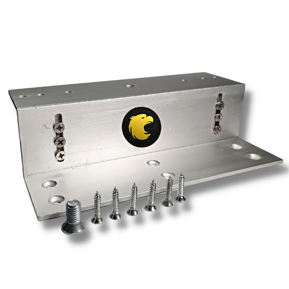 OldArc Z Bracket for 600lbs EM Lock, Suitable with Inward Opening Door, Silver Polished Finish,for in-Swing Door, ZL Bracket, High Strength, for Glass/Aluminium/Wooden Doors, Access Control-picture-22