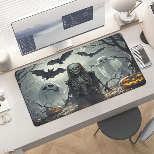 Bat Skull Pattern Mouse Pad grande antideslizante miniatura 6