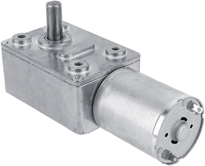 Eujgoov DC 12V Turbo Geared Motor 5RPM High Torque Reduction Motor Electric Motor for DIY Projects Mini Hydraulic Drive(62RPM)