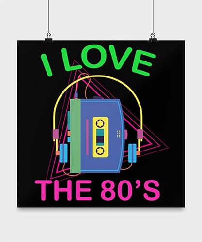 Retro 80s Wall Art - Nostalgia Enthusiast - 13x13 Poster Print - Home Decor