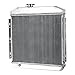 KiayUiey 3 Row Aluminum Radiator Compatible with 1955 1956 1957 Chevrolet 150 250 One-Fifty Two-Ten Series V8 for 1955 1956 1957 Chevrolet Bel-Air Nomad V8 Chevy Aluminum Radiators