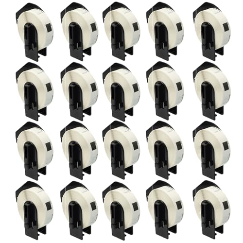 Image of Inkjello 20 Compatible DK-11204 Shipping Address Labels – 400 Labels/Roll, 17mm x 54mm–Replacement for DK11204 Brother QL-1050 QL-1100 QL-700 QL-820NWB QL-800 QL-1110NWB QL-1100C QL-1110NWB (20-Pack)