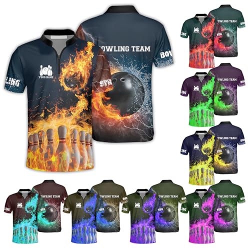 Personalized 3D Bowling Jersey Shirts, Custom Bowling Shirt, Uniform Shirt for Bowling Team, Bowler, Men Bowling Hawaii Shirt