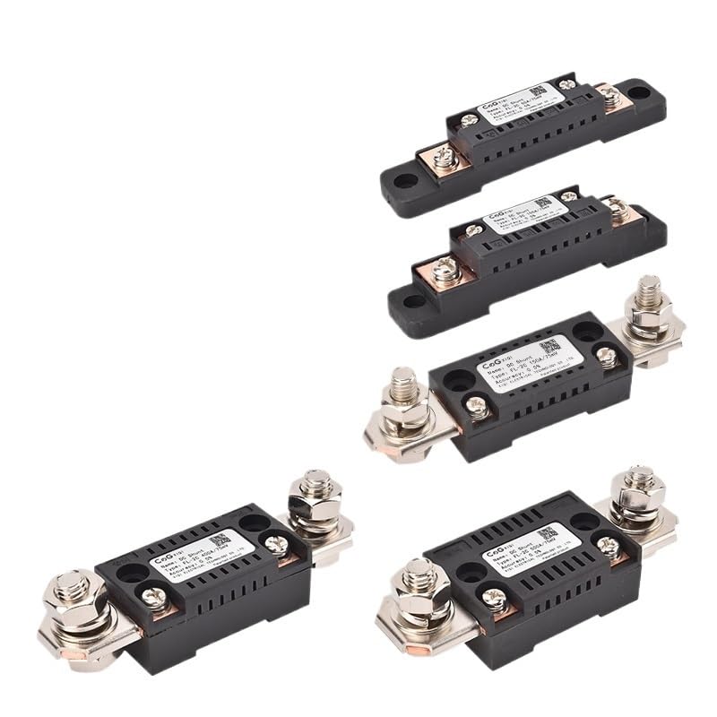 FL-2C 10A 15A 20A 30A 50A 75A 100A 75mV Digital Voltage DC Shunt Analog Ammeter Current Meter Shunt Resistor with Base(Meter 50A and shunt)
