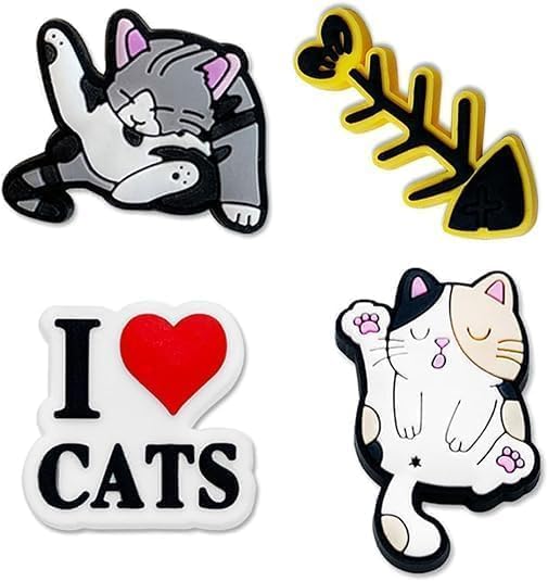 Aputue Ayakkabı Süsleri, 20 Parça Sevimli Kedi Şekilli Ayakkabı Aksesuarları, Farklı İfadelerde Kedi Tasarımları, PVC Ayakkabı Süsleri, Çocuklar Gençler ve Yetişkinler için Parti Hediyesi - Görsel 3