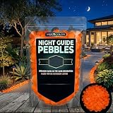 Colorful Glow-in-the-Dark Garden Stones,Glow in The Dark Rocks Outdoor,Night Guide Pebbles,Luminous Stepping Stones for Landscaping Aquarium Fish Tank Patio Walkway Yard Decor (200, Orange)