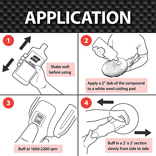 Malco Tru Grit - Heavy Duty Buffing And Polishing Compound For Cars/Automotive Paint Correction And Detailing/Removes 1000-1500 Grit Sand Scratches / 32 Oz. (120032) #TOP2