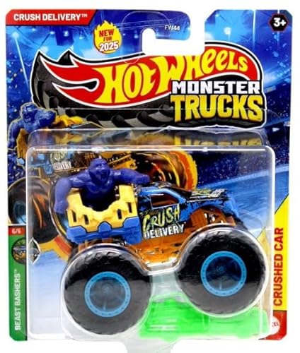 Hot Wheels Monster Trucks Crush Delivery, 1:64 Scale Die-Cast Vehicle