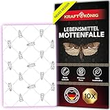 KRAFTKÖNIG Premium Lebensmittelmotten Falle - 10x Mottenfalle Lebensmittel mit Langzeitwirkung -...