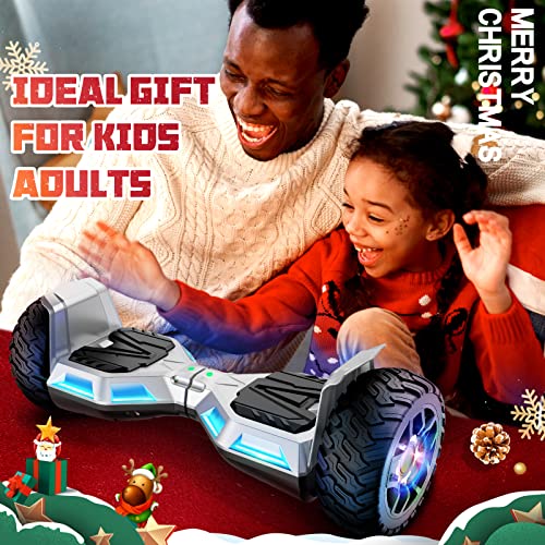 Image of SISIGAD Hoverboard, All Terrain Hoverboards, 8.5'' Two Wheel Self Balancing Scooter with Bluetooth Speaker, Off Road Hoverboard with LED Lights, Music Hoverboards