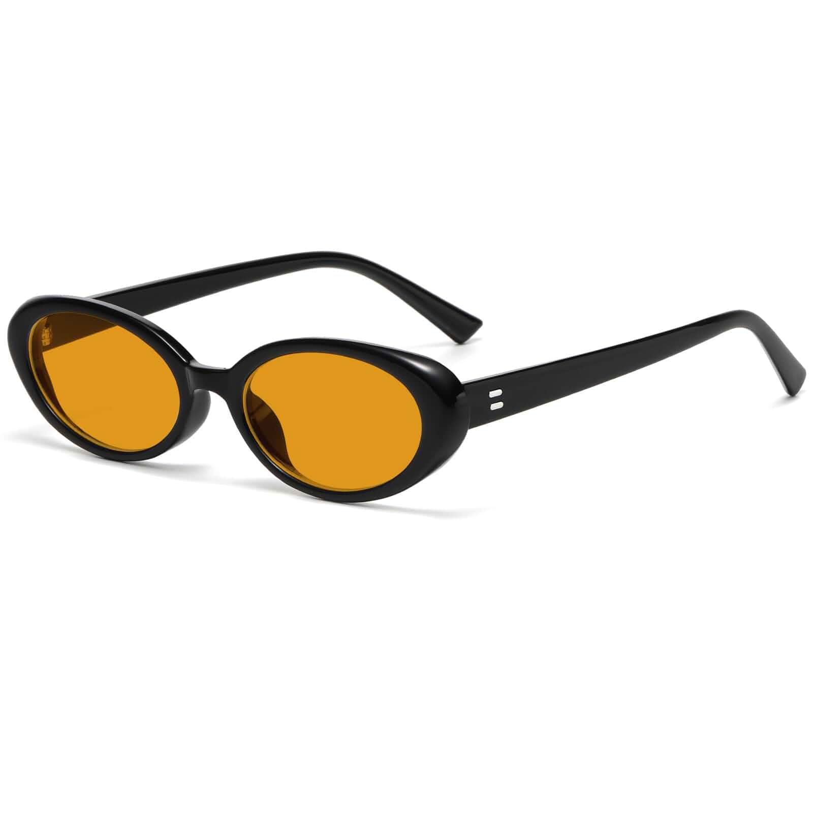 Breaksun Retro Oval Sunglasses for Women Men Fashion Small Oval Sunglasses 90s Vintage Shades Adult