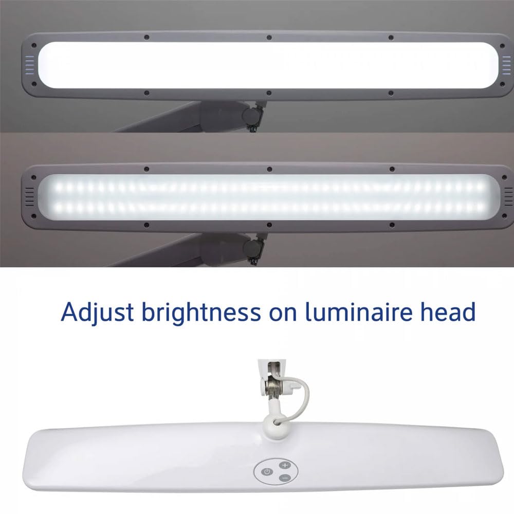 MAUL Lampada da tavolo MAULexplore LED dimmerabile bianca con morsetto
