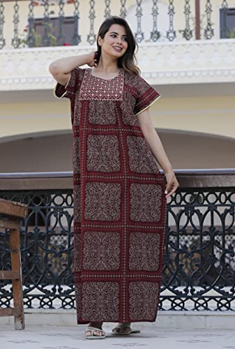 G4Girl Cotton Embroidery Nighty for Womens/Girls (Z7) - Image 2