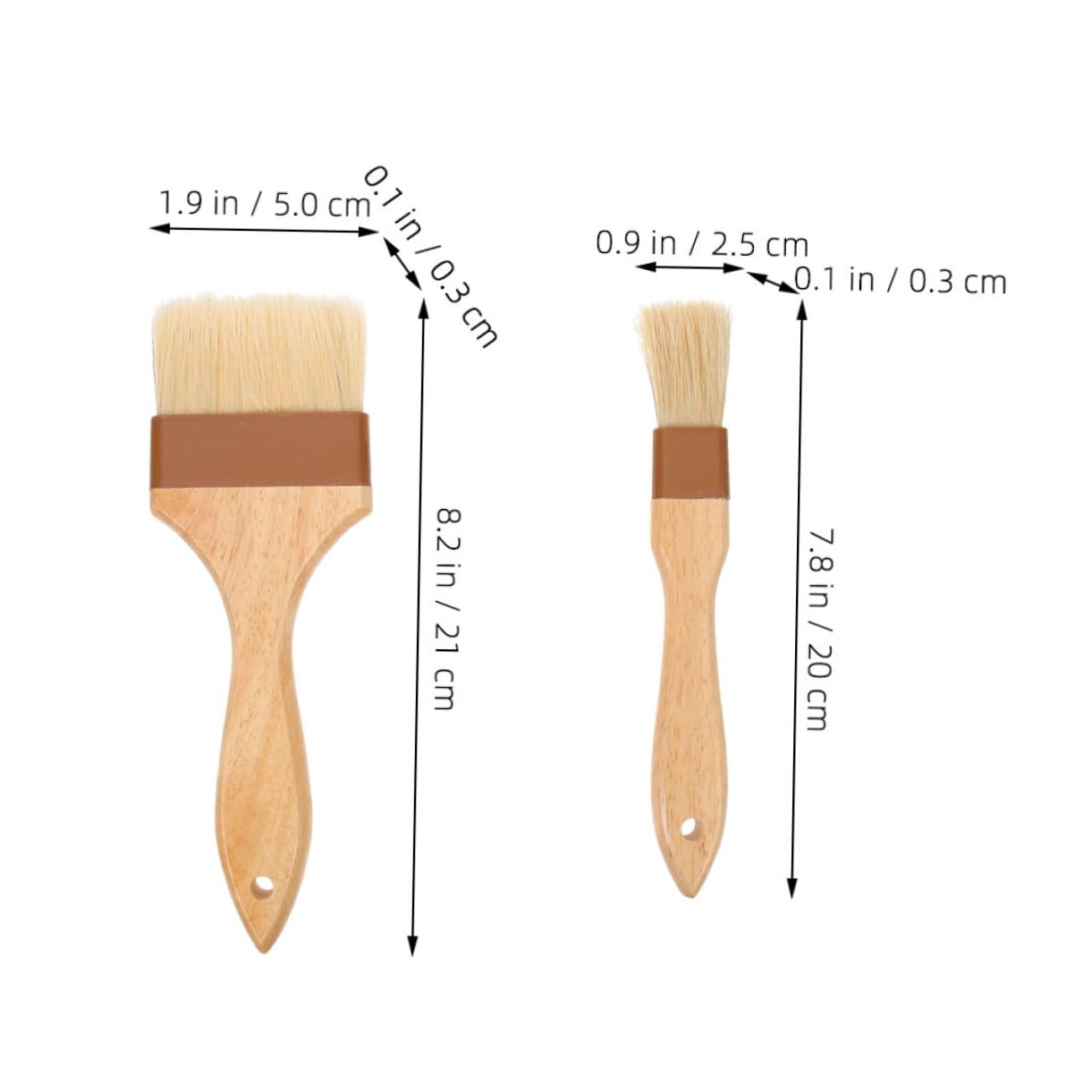Luxshiny 2pcs Oil Brush Basting Brush for Grilling Baking Versatile Kitchen Tool with Beech Handle for Bbqs Picnics and Family Gatherings