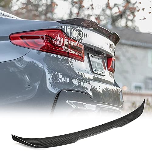 Mcarcar Kit G30 Real Carbon Fiber Trunk Spoiler For Bmw 5 Series G30 2017-2022 520I 530I 540I F90 M5 Sedan Rear Boot Highkick Wing Lip Car Roof Window Top Wing Lip Facotry Outlet (A Style) #TOP25