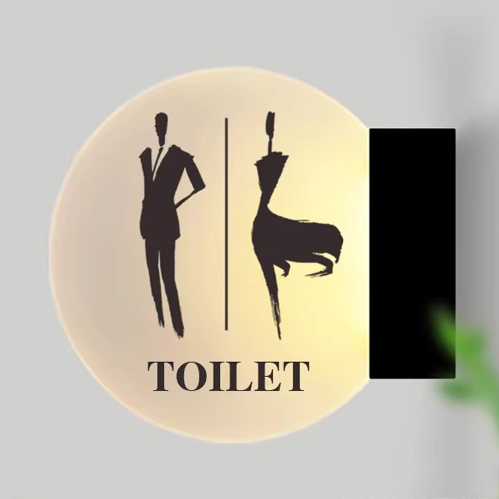 vrfvsdasAAS LED restroom sign, Men Women Restroom Lighted Lit Sign, 18cm, Acrylic Round Bathroom for Office, Business Or Home