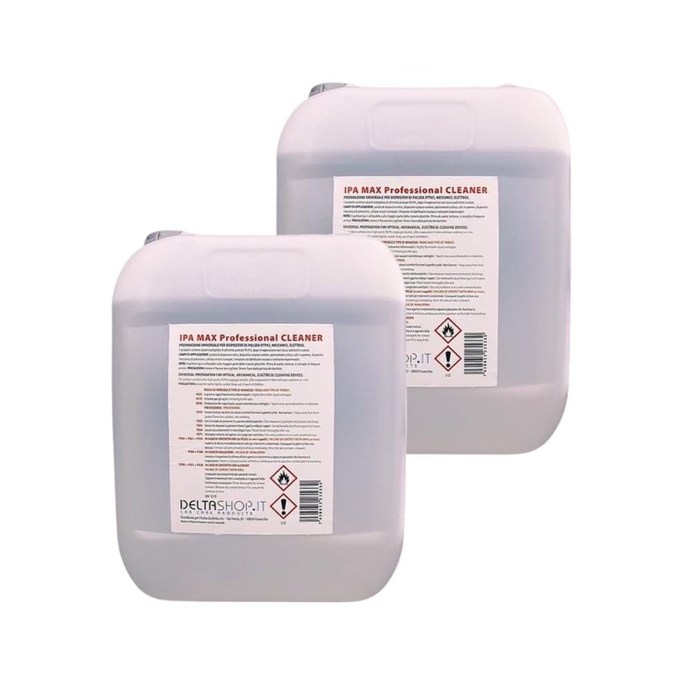 EQM - ECO-301 - Isopropanolo - Alcool Isopropilico 99,9% - 2x1L - Pulizia di componenti elettronici, lenti e schermi - Pulizia delle resine stampa 3D - Detergente per vetri, sgrassatore