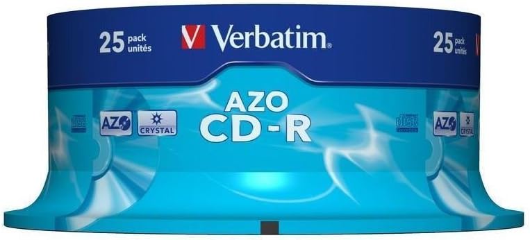 Verbatim CD-R 25Pk 48x 80Minute Super AZO Spindle, 99999
