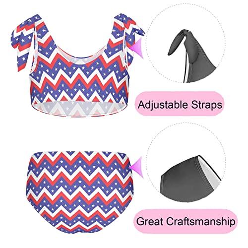Image of CaTaKu Girls Swimsuit Two Piece Toddler Swimwear Kids Bathing Suits for Girls Bikini Set 3-12T