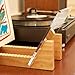 KAIU Vinyl Record Storage Holder - Solid Wood with Crystal Clear Acrylic Holder - Premium Design, Perfect 12