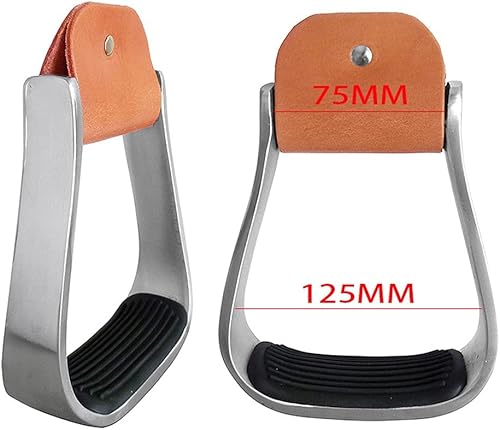 Miniatura 2 de LULUZ Estribo de aluminio occidental, proceso de fundición a presión, la superficie es más brillante y no porosa, estribo de caballo cojín negro