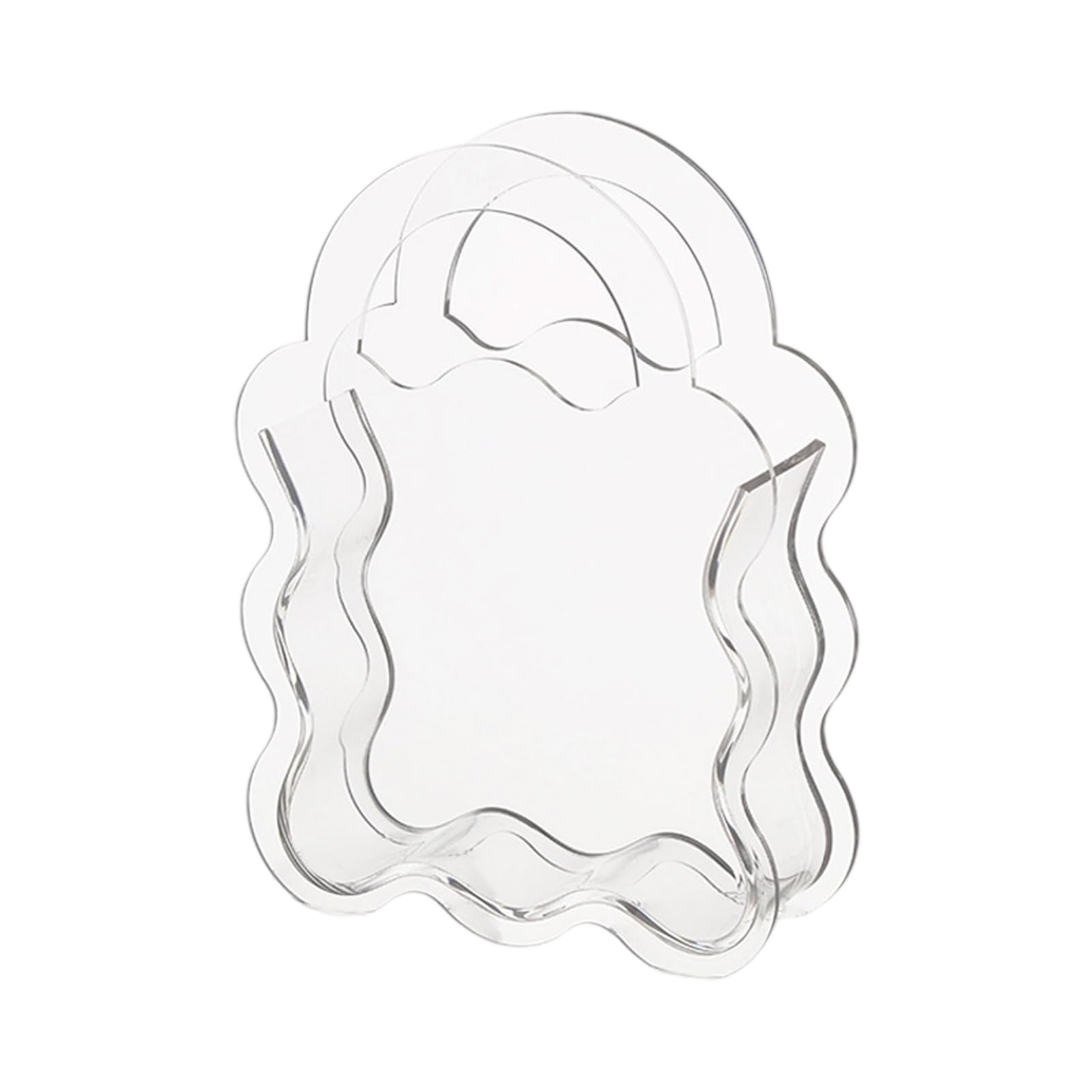 Buxuaaaa Clear Acrylic Flower Vases with Waves Shape Multipurpose Hydroponic Plant Container Home Decors for Plant Enthusiasts Acrylic Planter