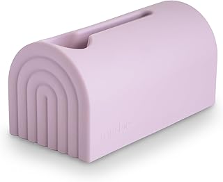 mushie Bath Spout Cover | Soft Silicone Bathtub Faucet Safety Guard for Kids | Universal Fit (Soft Lilac)