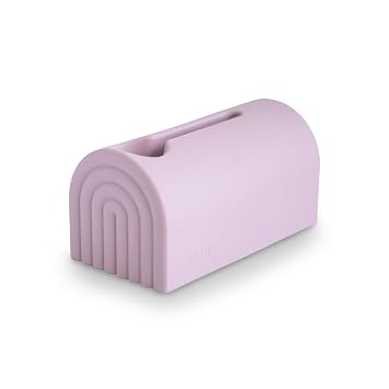 mushie Bath Spout Cover | Soft Silicone Bathtub Faucet Safety Guard for Kids | Universal Fit Soft Lilac