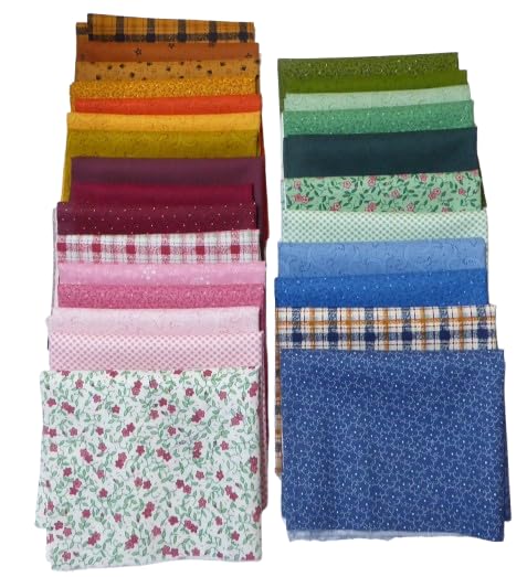 Fat Eight Bundle of 27 Multicolor Novelty Cotton Fabric