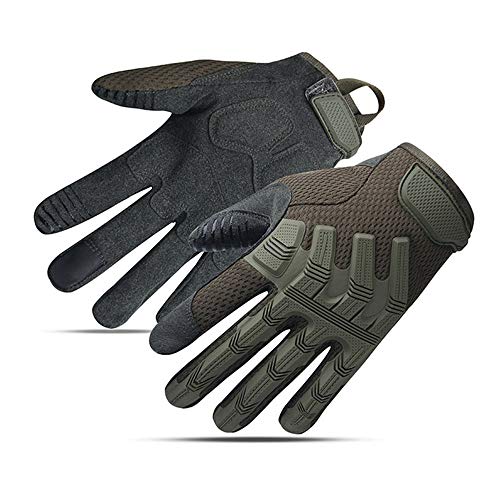 Outdoor Sports Motorcycle Cycling Gloves Airsoft Shooting Hunting Full Finger Camouflage Touch Screen Tactical Gloves - Green - XL