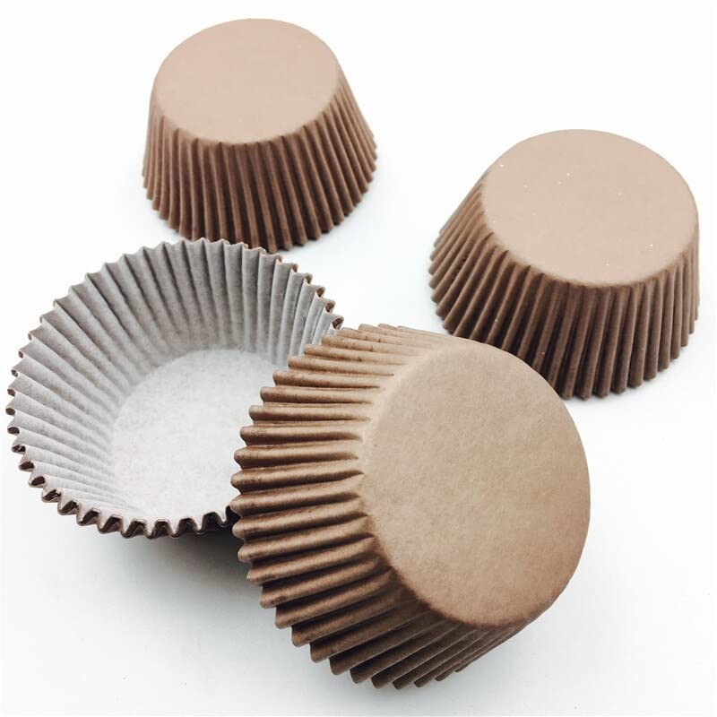 100pcs Brown Pure Color Paper Cake Cupcake Liner Baking Muffin Box Cup Case Party Tray Cake Mold Cake Decorating Tools