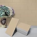 Avant Decor | Sample Tile | Stone Composite Subway Solid Color Tiles | Peel and Stick Kitchen Backsplash Tiles | Wall Tiles | 3” x 6” | Bex Metro Glossy Latte