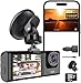 ELECTROMANIA - Dashcam Doble Cámara Coche Full HD con Pantalla y Visión Nocturna, MicroSD 32GB, Cargador USB, Soporte Ventosa, Grabación Bucle, Fácil Instalación, Batería incorporada