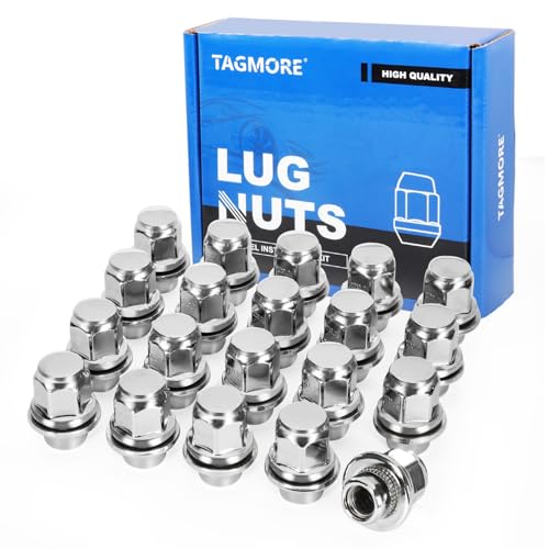 TAGMORE M12x1.25 Lug Nuts - 20pcs OEM Wheel Lug Nuts Compatible with Nissan Altima, Quest, Rogue, Tsuru, Infiniti Q45, Q50, Q70, JX35 Chrome Acorn Wheel Nuts