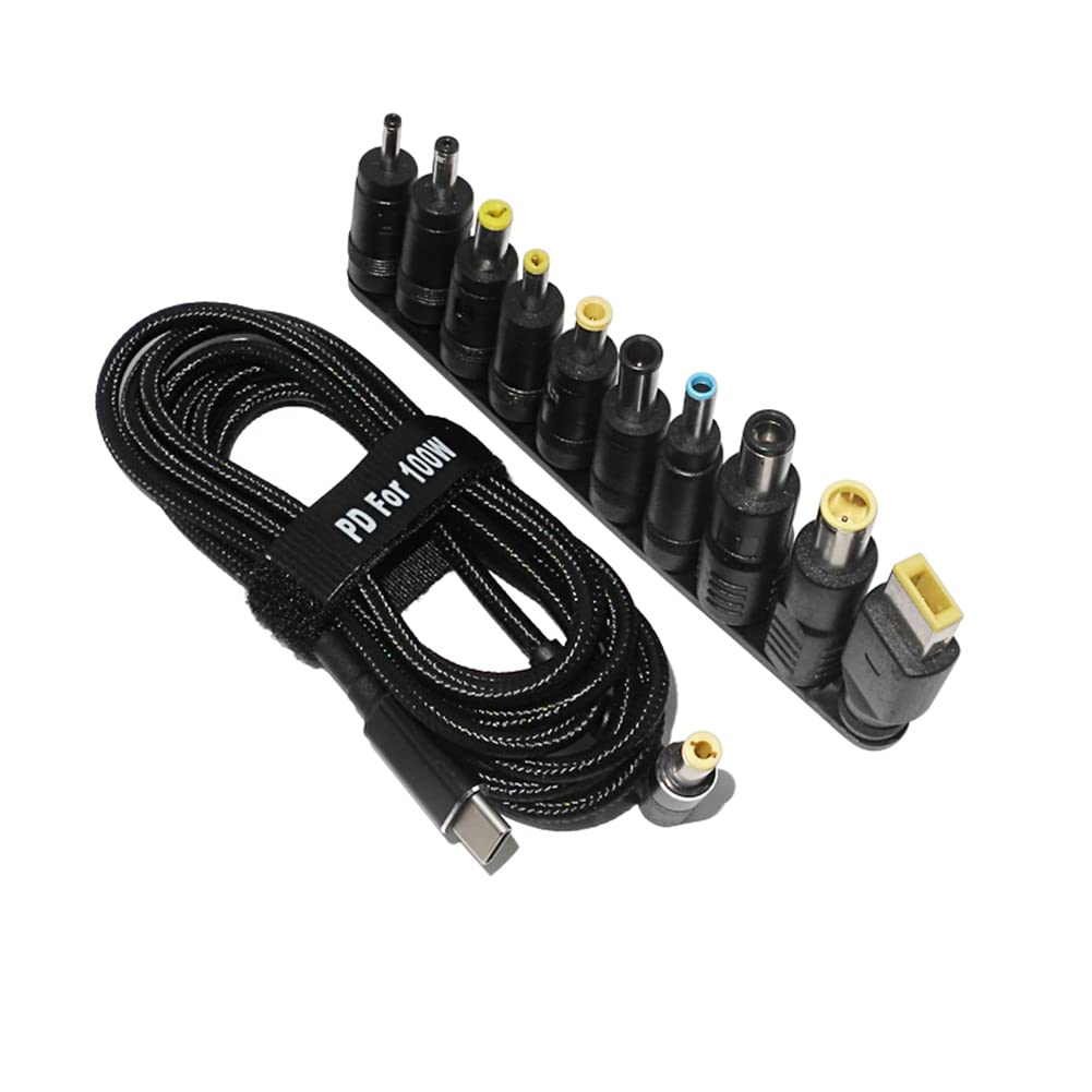 Connettore Adattatore USB-C A Jack 5.5mm – 100W, Caricabatterie Universale Per Laptop, 1.8m