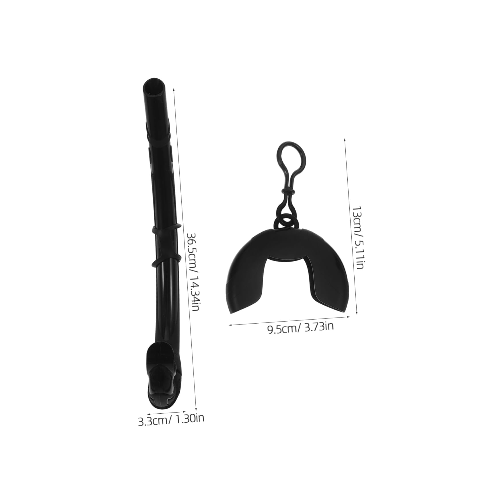 BESPORTBLE 1 Set Portable Foldable Swim Mouthpiece for Lap Swimming Liquid Silicone Freediving Tube with Case Comfortable Fit Enhanced Airflow for Women Underwater Activities