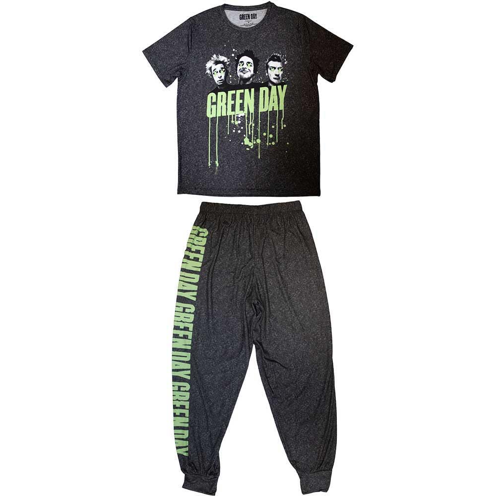 Rock Off officially licensed products Green Day Drips Band Logo Pyjamas XS