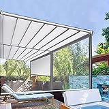 Rollo Rollos für Fenster Terrasse Balkon Transparente Sichtschutzzaunabdeckung Rollos Herunterlassen, Klarer PVC-äußerer Winddichter Regendichter Sperrschild (Size : 60cmx160cm/23.4inx63in)