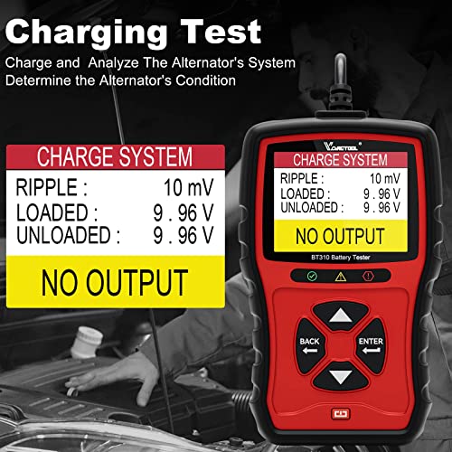 Vdiagtool Bt310 Car Battery Tester Load Tester 12/24V 100-2000 Cca Digital Battery Analyzer Automotive Alternator Tester Cranking Charging Test For Suv Atv Truck #TOP3