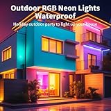 5M RGB LED Strip Light, 12V Valentines Neon Rope Light with APP/Remote Control, Color Changing, Music Sync, Outdoor Waterproof Flexible Lights for TV Backlight, Bedroom, Gaming Room, Bar Indoor Decor - Image 5