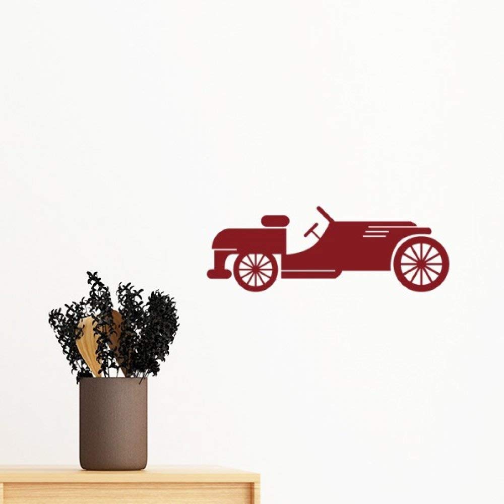 Classic Cars Silhouette papier peint géométrique rouge pour décorer une chambre