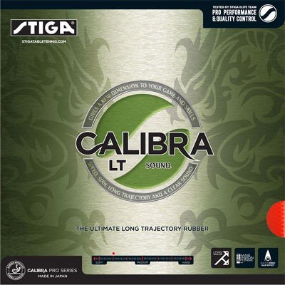 Stiga Calibra Lt Sound revêtement de tennis de table de couleur rouge en épaisseur 2.0 mm