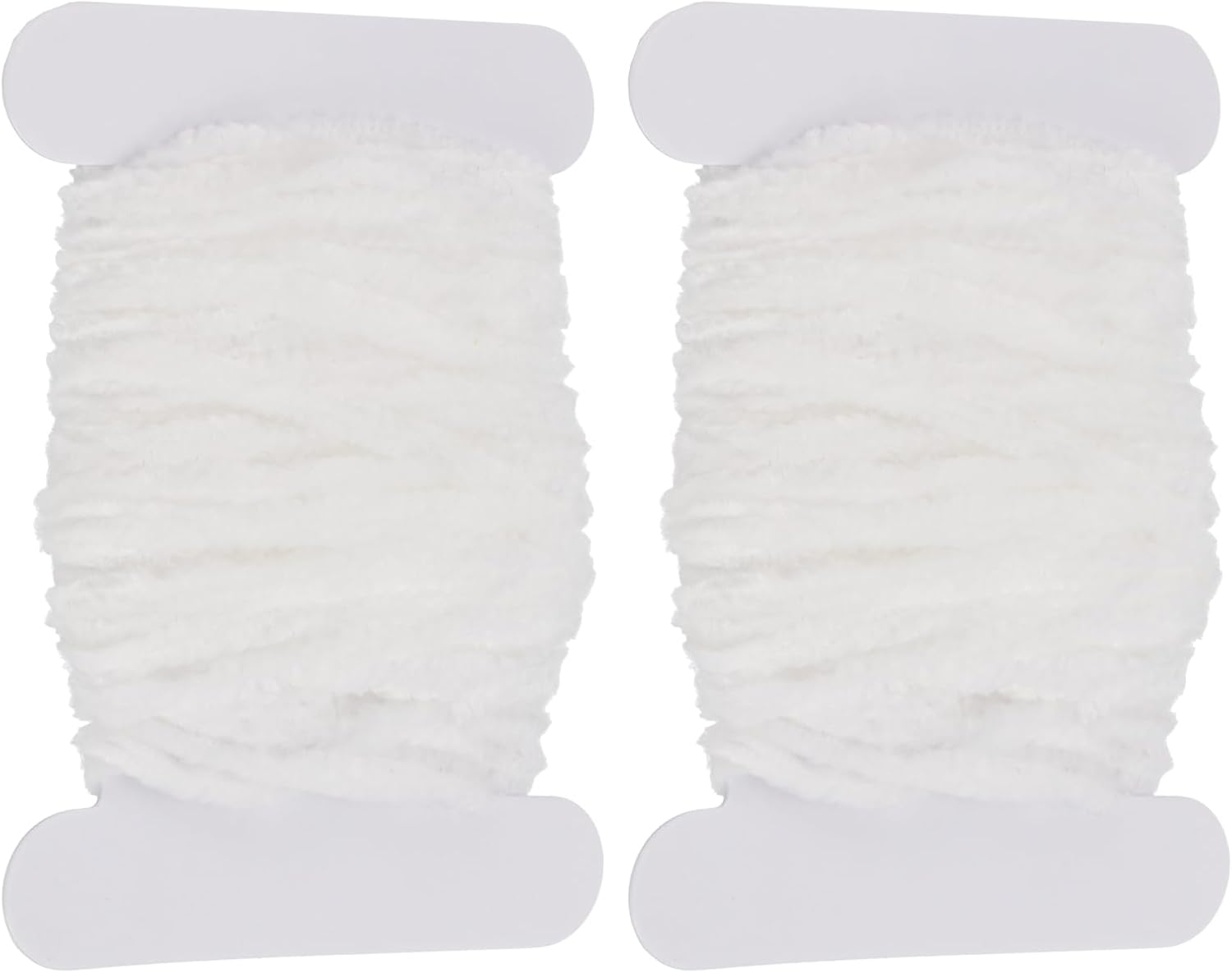 PATIKIL Chenille Fly Tying Total 10 M, 2 Pack Rayon Chenille Fly Tying Materials Line Fly Thread Supplies for Making Fishing Hook Jig Making Fly Patterns Fly Fishing, White