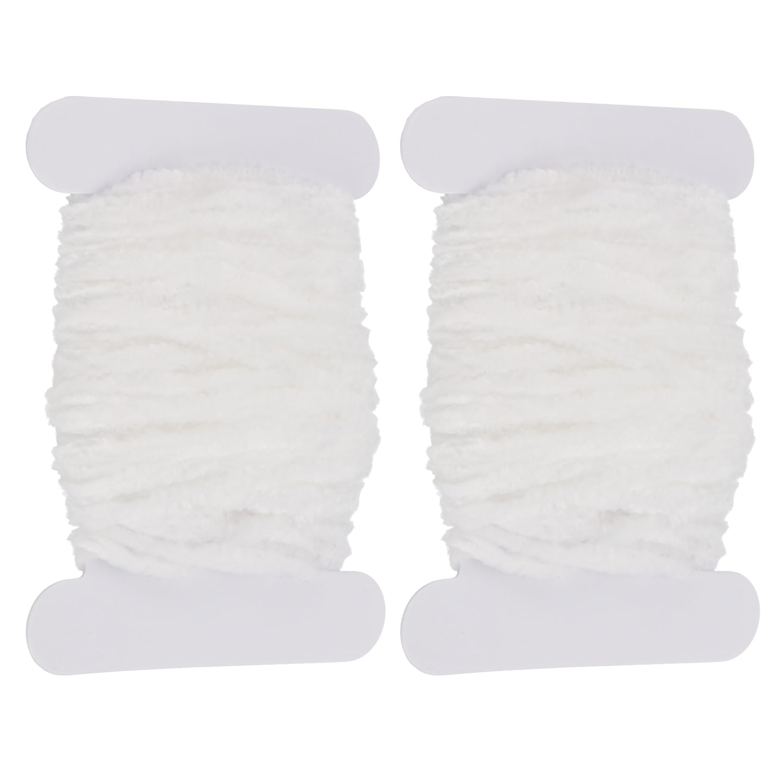 PATIKIL Chenille Fly Tying Total 10 M, 2 Pack Rayon Chenille Fly Tying Materials Line Fly Thread Supplies for Making Fishing Hook Jig Making Fly Patterns Fishing, White