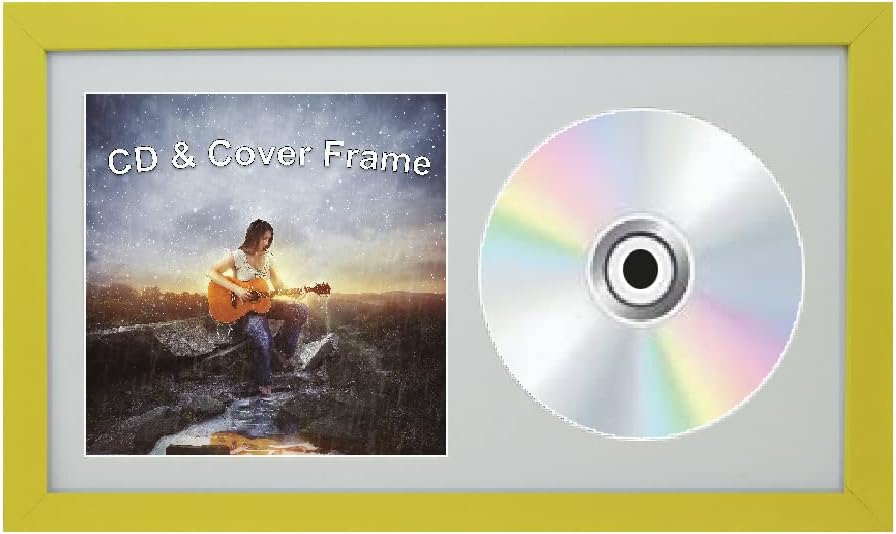 Boldon Framing CD Frame COVER & DISC Double WOOD White Mount Colours album picture FRAMES