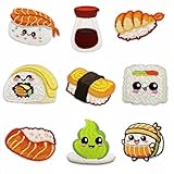 Sushi Nigiri Inari Aufnäher zum Aufbügeln, japanische Lebensmittel, bestickte Reparaturflicken für Kleidung, individuelle Sashimi Temaki Chirashi Applikation für Hüte, Jeans, Jacken, Taschen