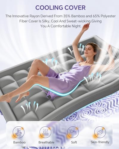 Image of ChiXpace Dual Layer 4 Inch Memory Foam Mattress Topper Twin - 2 Inch Gel Memory Foam and 2 Inch Pillow Top Mattress Pad, 7-Zone Egg Crate 2-in-1 Design (Grey)